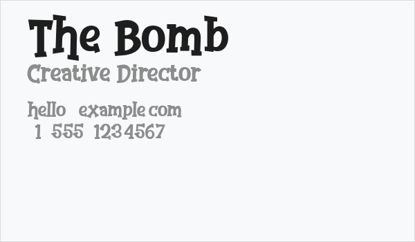 The Bomb Business Card