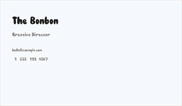 The Bonbon Business Card