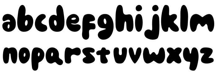 The Bonbon Font LOWERCASE