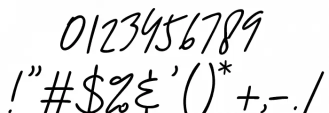 The Bouquet List Font OTHER CHARS