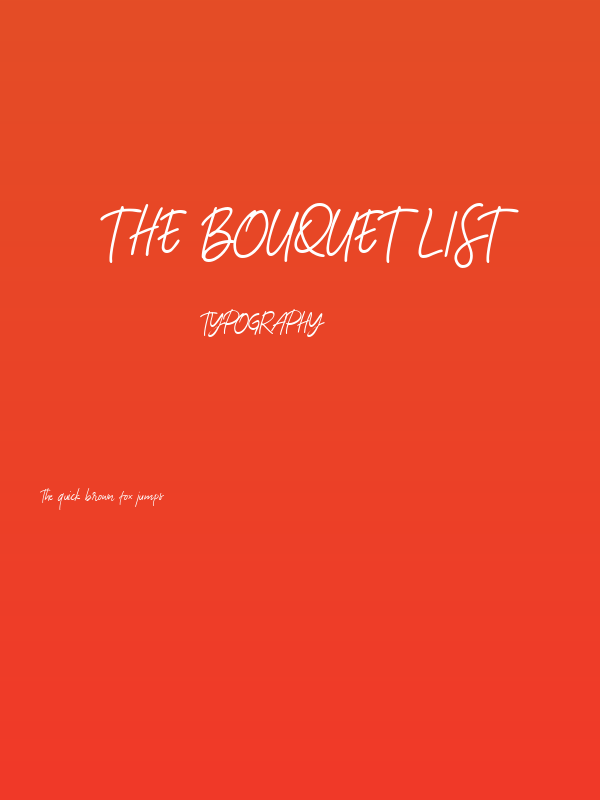 The Bouquet List Poster