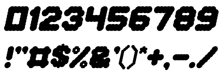 The Brain Italic Font OTHER CHARS