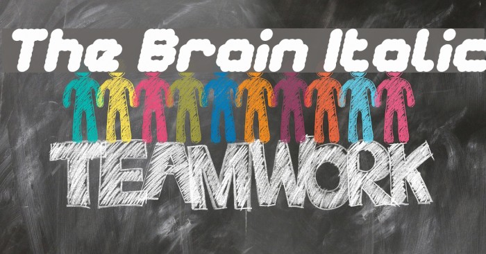 The Brain Italic Font examples