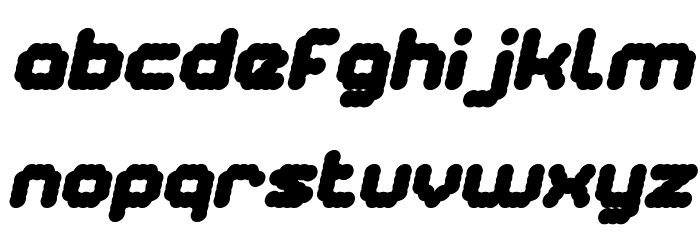 The Brain Italic Font LOWERCASE