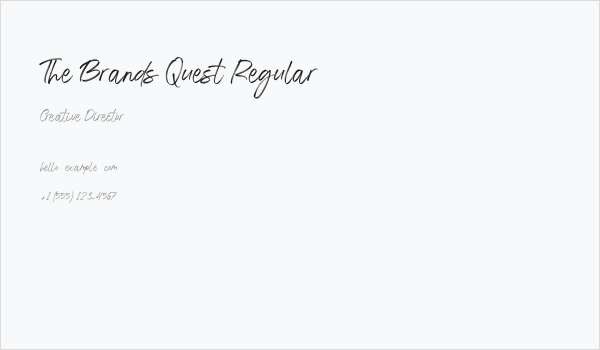 The Brands Quest Regular Business Card