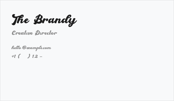 The Brandy Business Card