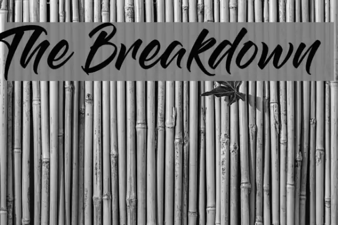 The Breakdown Font examples
