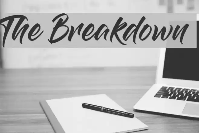 The Breakdown Font examples