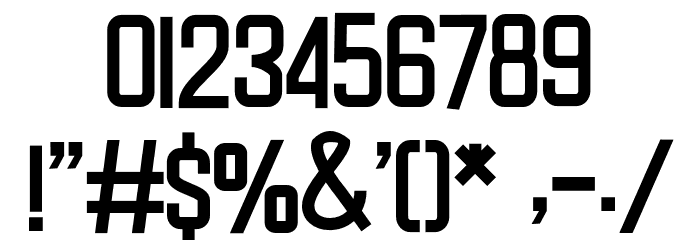 The Bredan Sans Font OTHER CHARS