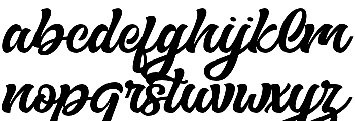 The Bride Font LOWERCASE