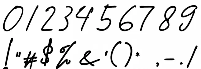 The Bright Road Font OTHER CHARS