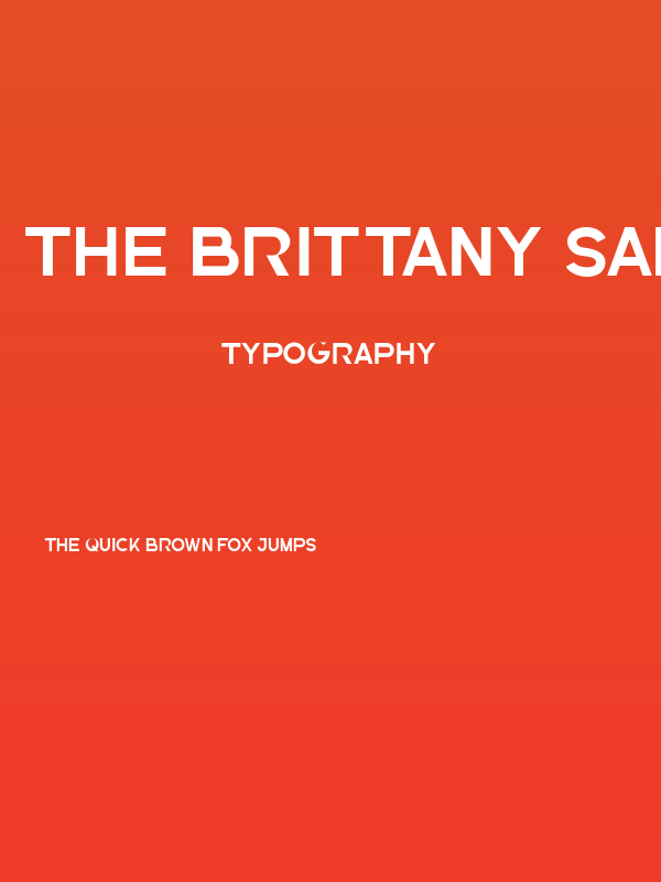 The Brittany Sans Bold Poster