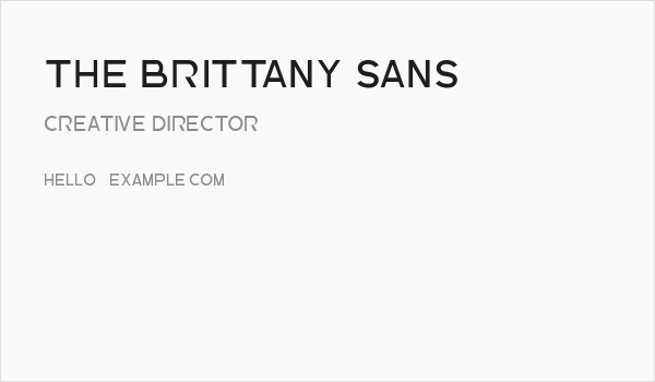 The Brittany Sans Business Card