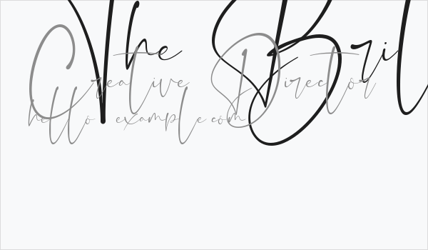 The Brittany Script Business Card