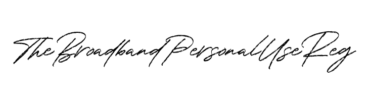 The Broadband Personal Use Reg  Скачать бесплатные шрифты