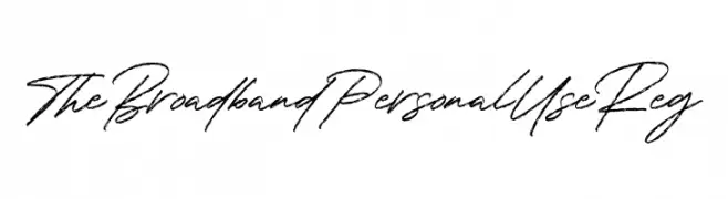 The Broadband Personal Use Reg  Скачать бесплатные шрифты