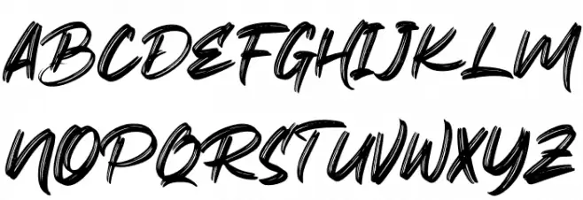 The Brother Hoops Schriftart Groß