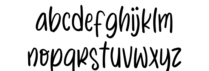The Brown Dog Font LOWERCASE