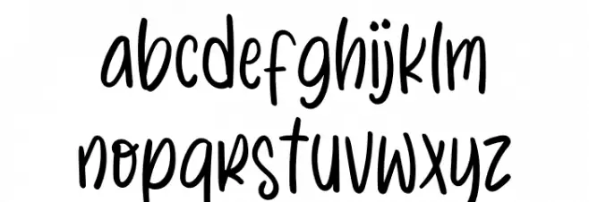 The Brown Dog Font LOWERCASE