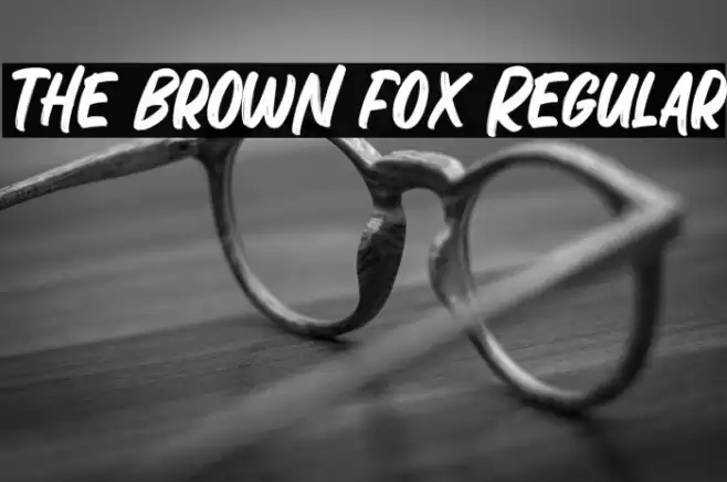 The Brown Fox Regular Font examples