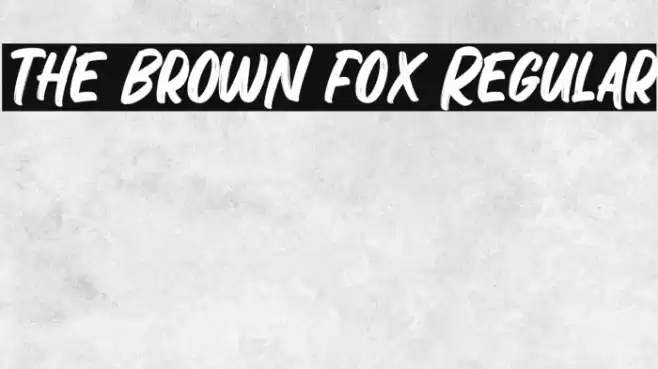 The Brown Fox Regular Font examples