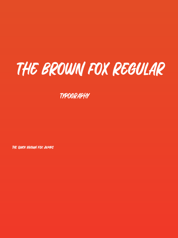 The Brown Fox Regular Poster