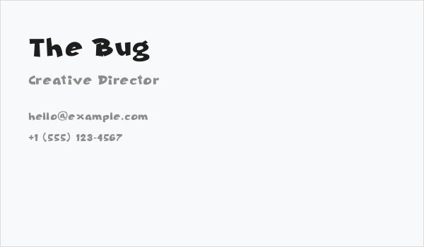 The Bug Business Card