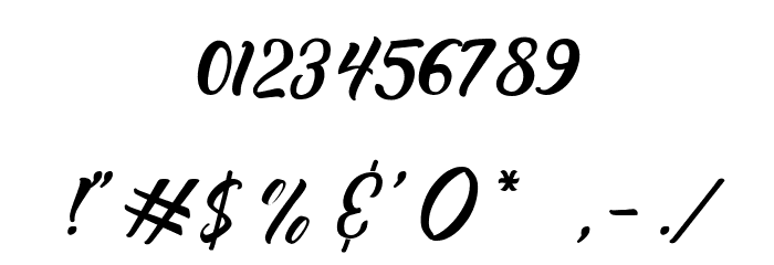 The Bugatten Font OTHER CHARS