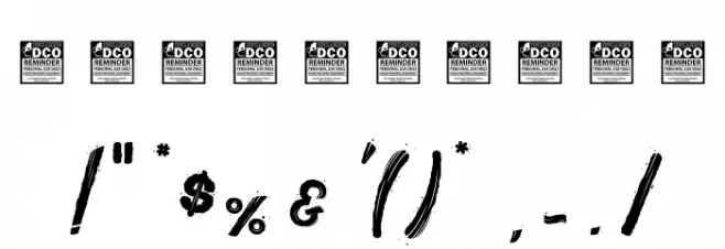 The Bully_PersonalUseOnly Font OTHER CHARS