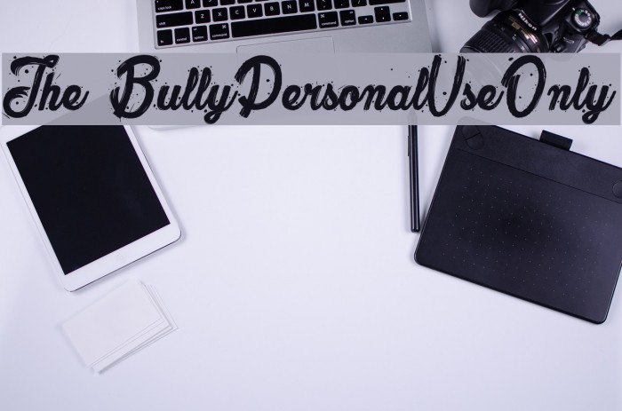 The Bully_PersonalUseOnly Font examples