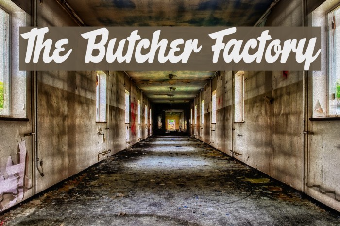 The Butcher Factory Font examples