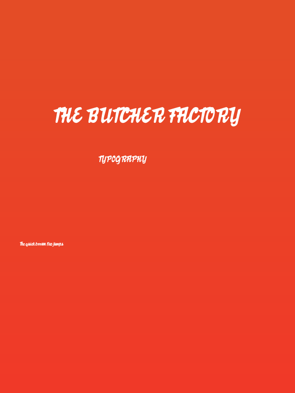 The Butcher Factory Poster