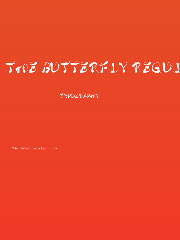 The Butterfly Regular Poster