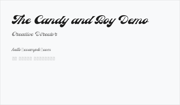 The Candy and Boy Demo Business Card