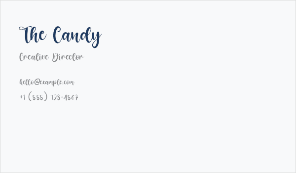 The Candy Business Card