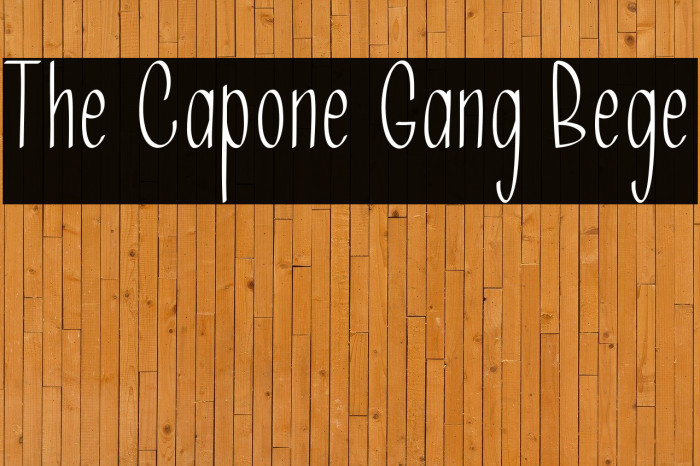 The Capone Gang Bege फ़ॉन्ट examples