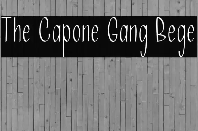 The Capone Gang Bege फ़ॉन्ट examples