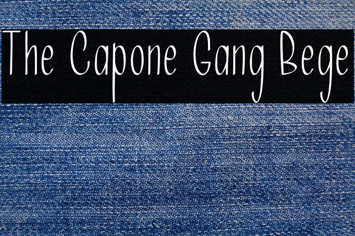 The Capone Gang Bege फ़ॉन्ट examples