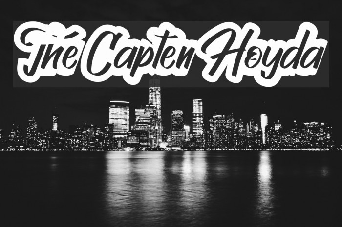 The Capten Hoyda Font examples