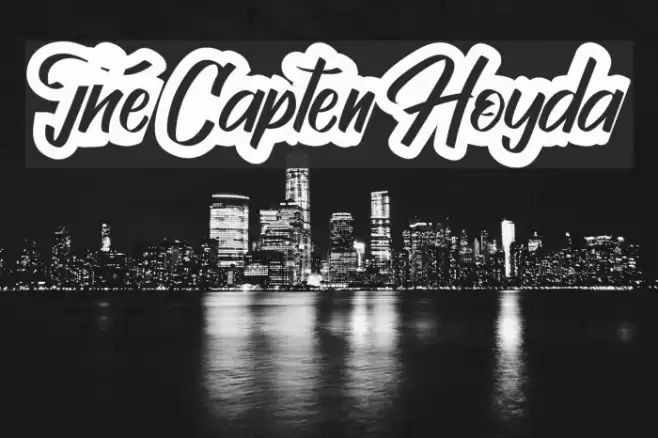 The Capten Hoyda Font examples