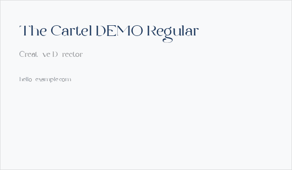 The Cartel DEMO Regular Business Card