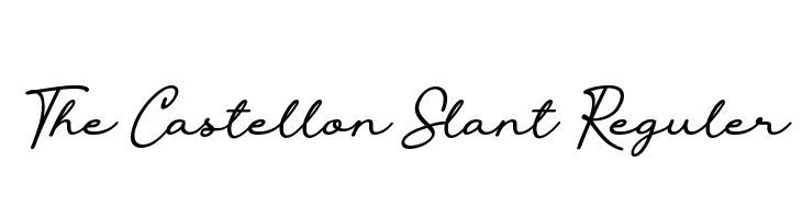 The Castellon Slant Reguler  لخطوط تنزيل