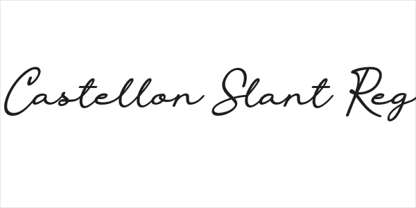 The Castellon Slant Reguler Logo