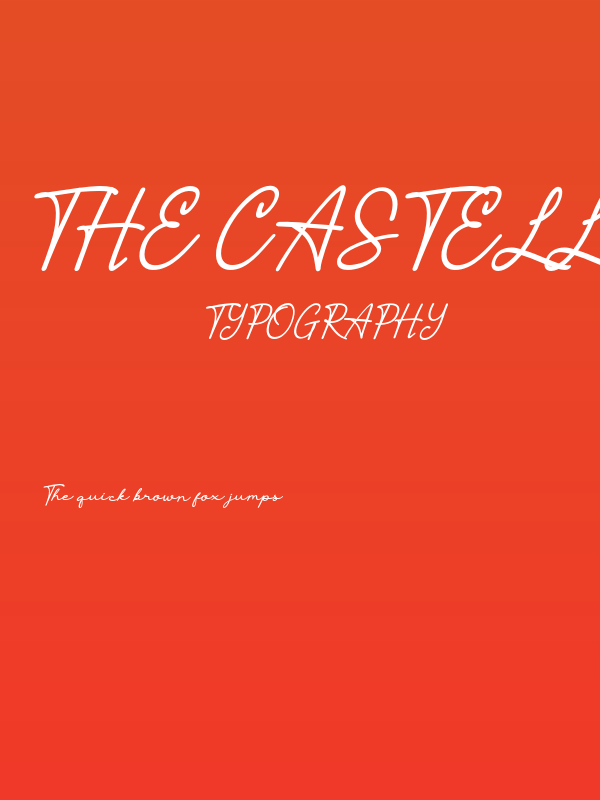 The Castellon Slant Reguler Poster