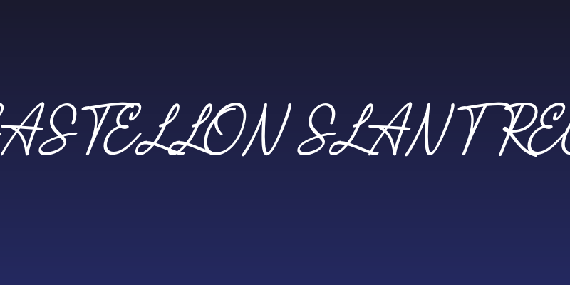 The Castellon Slant Reguler Social Header