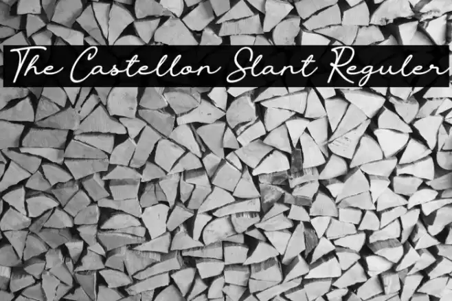 The Castellon Slant Reguler Font examples