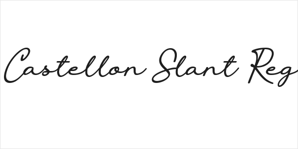 The Castellon Slant Reguler Logo
