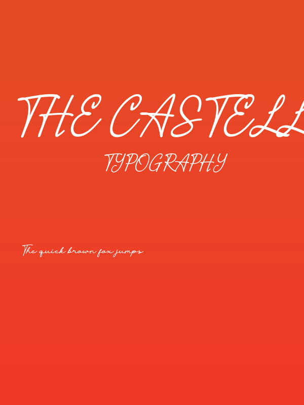 The Castellon Slant Reguler Poster