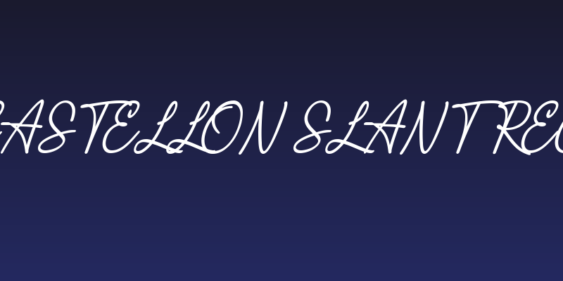 The Castellon Slant Reguler Social Header