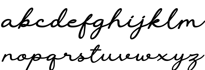 The Castellon Slant Reguler Font LOWERCASE